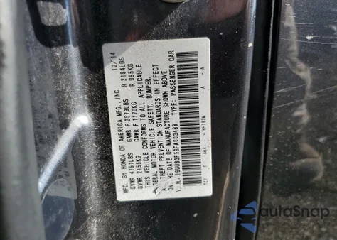 2015 Acura Tlx Tech из США, поврежденный, VIN 19UUB3F58FA003488